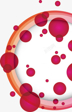 红色圆圈底纹矢量图素材