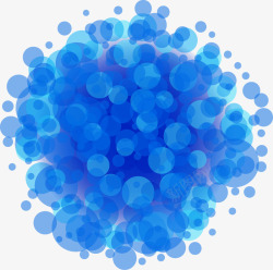 绚丽的蓝色泡泡插图矢量图素材