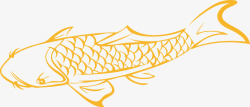 海洋生物金色鲤鱼图素材