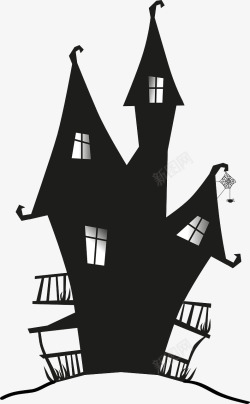 黑色屋子小房子高清图片