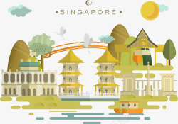 装饰新加坡景点建筑素材