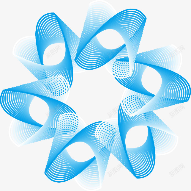 蓝色科技抽象圆圈png免抠素材_88icon https://88icon.com 圆圈 抽象 科技 线条 蓝色