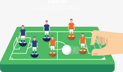 模型足球比赛阵型矢量图素材