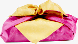 粉色丝绸包裹礼盒中秋素材