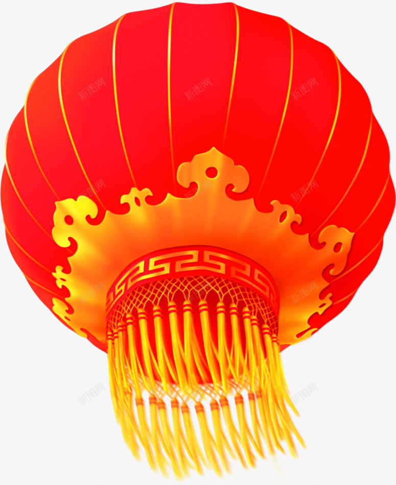 手绘红色花纹新年灯笼装饰png免抠素材_88icon https://88icon.com 新年 灯笼 红色 花纹 装饰