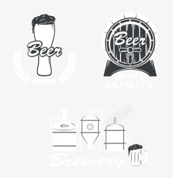 啤酒节标志时尚啤酒图标标签高清图片