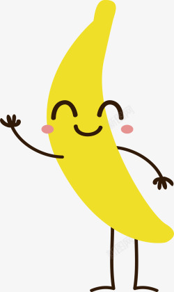 卡通香蕉水果插画素材
