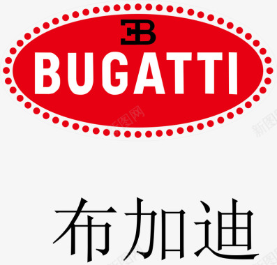 商标设计布加迪汽车logo矢量图图标图标