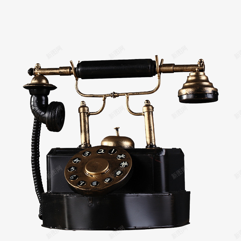 做旧电话机摆设png免抠素材_88icon https://88icon.com 产品实物 复古美式摆件 电话模型 铁艺电话机