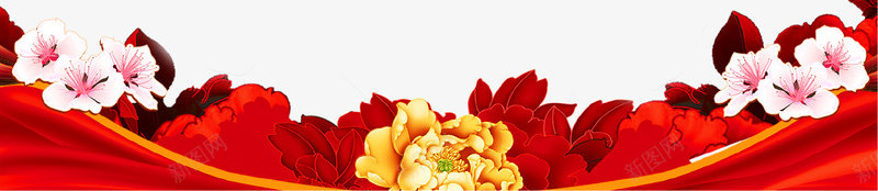 红色中国风花朵装饰海报背景psd免抠素材_88icon https://88icon.com 中国风 梅花 海报 灯笼 红色 花朵 装饰