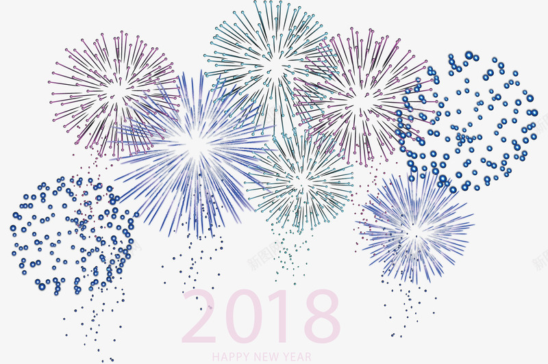 创意彩色烟花矢量图ai免抠素材_88icon https://88icon.com 2018 卡通手绘 彩色 新年标签 水彩 烟花 矢量图