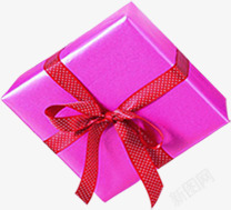 粉紫色正方形礼盒素材