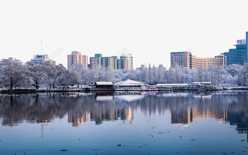 北京玉渊潭雪景五png免抠素材_88icon https://88icon.com 名胜古迹 旅游风景 著名建筑