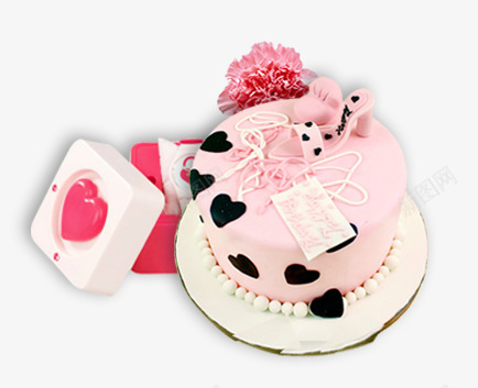 生日蛋糕元素psd免抠素材_88icon https://88icon.com 生日蛋糕 礼盒 粉色 精美蛋糕