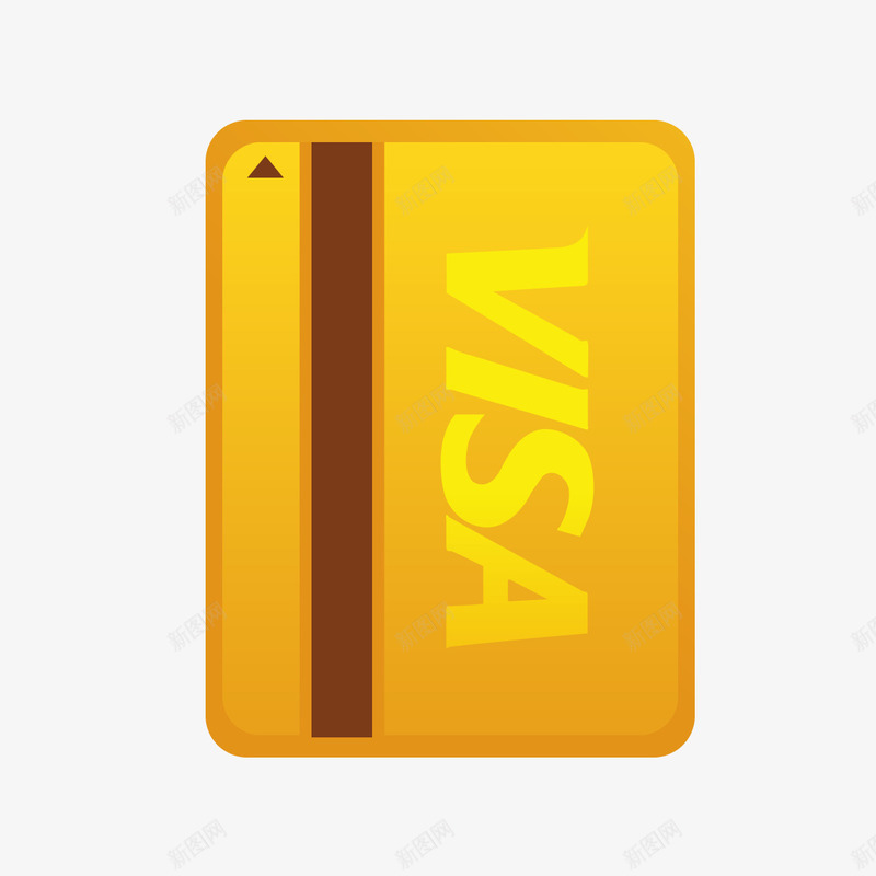 黄色信用卡模型png免抠素材_88icon https://88icon.com 信用卡 信用卡模型 卡片 黄色