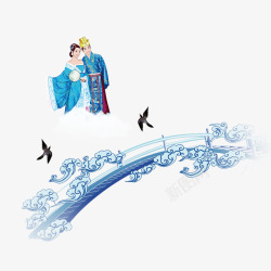 牛栏织女鹊桥素材