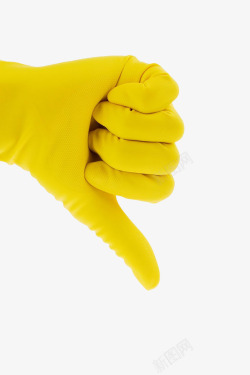 黄色橡胶手套素材