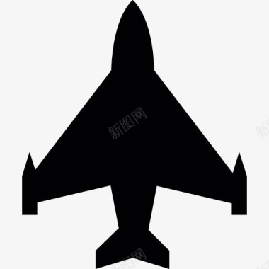 飞机运输的剪影在黑色的形状图标图标
