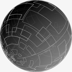 创意黑色科技圆球素材