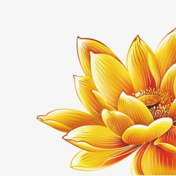 金色的莲花素材