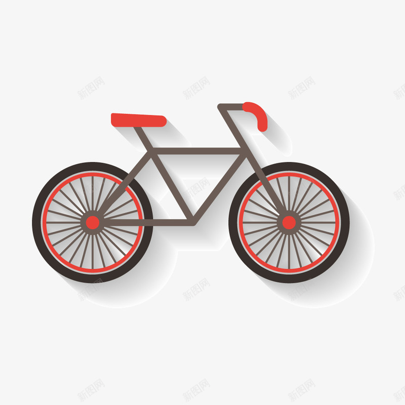 简单红黑自行车模型矢量图ai免抠素材_88icon https://88icon.com 模型 矢量图 自行车 自行车矢量 黑红色 黑红色系