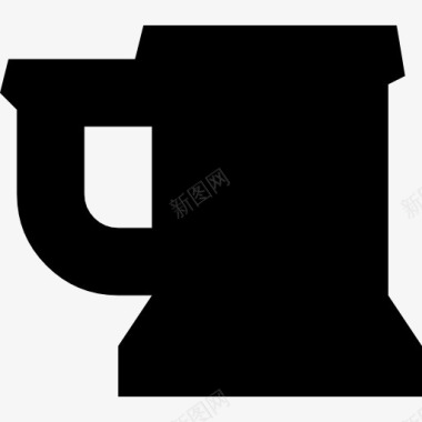 雪花啤酒啤酒罐啤酒罐黑色的剪影图标图标