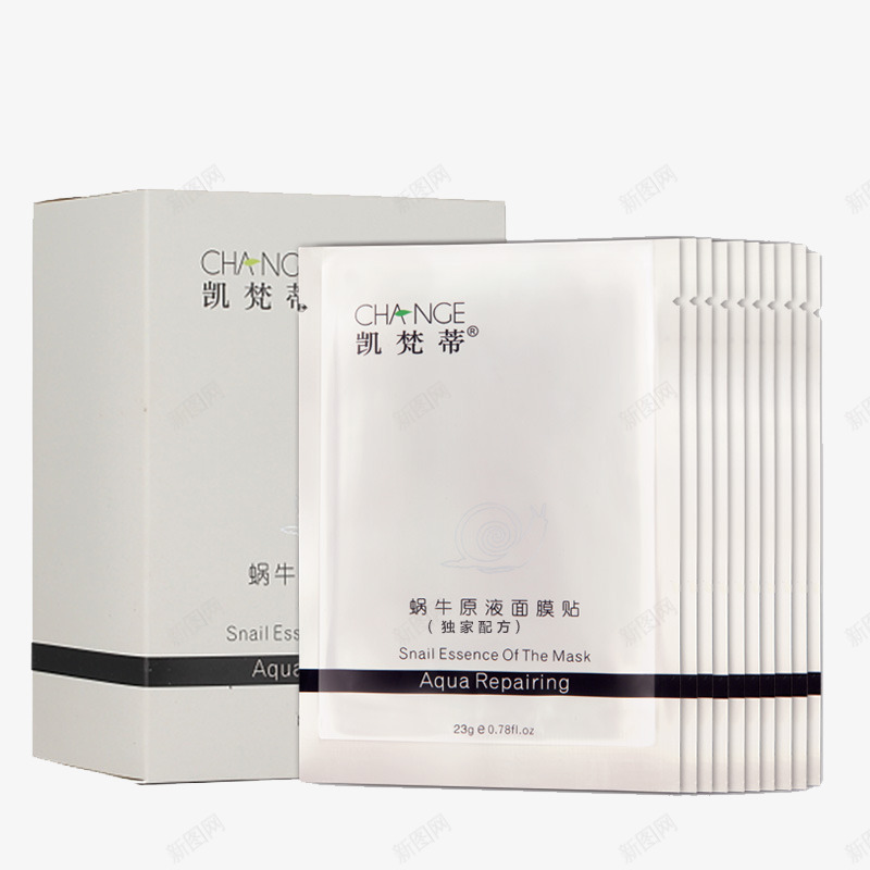 凯梵蒂蜗牛原液面膜png免抠素材_88icon https://88icon.com 产品实物 护肤用品 蜗牛原液 面膜