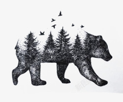 北极熊插画素材