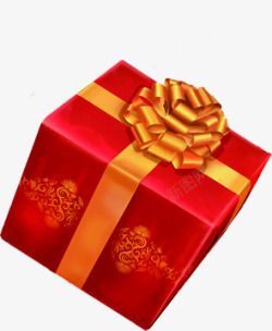 红色创意质感礼盒包装合成素材