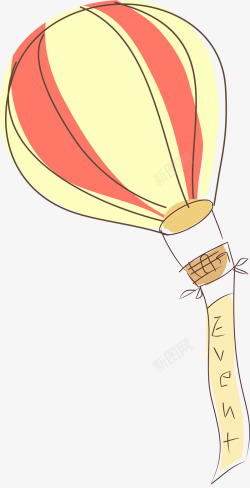 热气球横幅素材