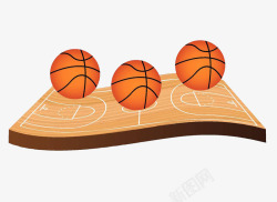 篮球和篮球场模型素材
