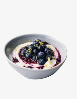 一碗蓝莓酸奶素材