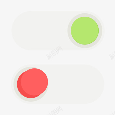 彩色滑动开关按钮元素图标图标