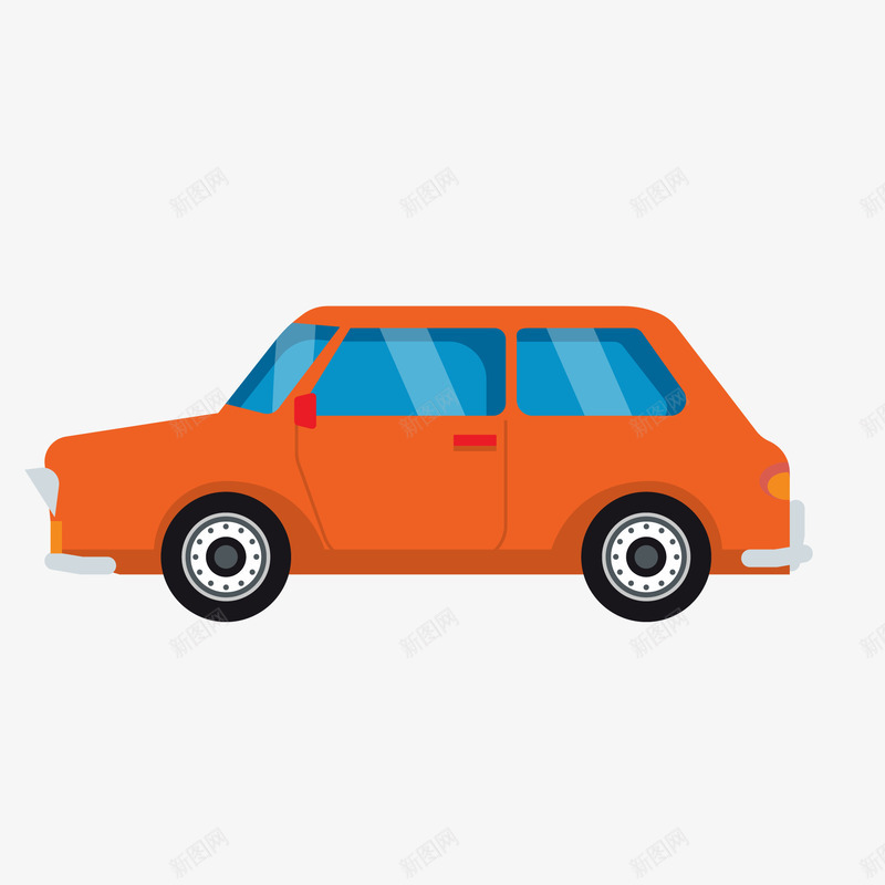 创意开在路上的车辆png免抠素材_88icon https://88icon.com 交通工具 侧面 橙色 汽车 行驶 驾驶