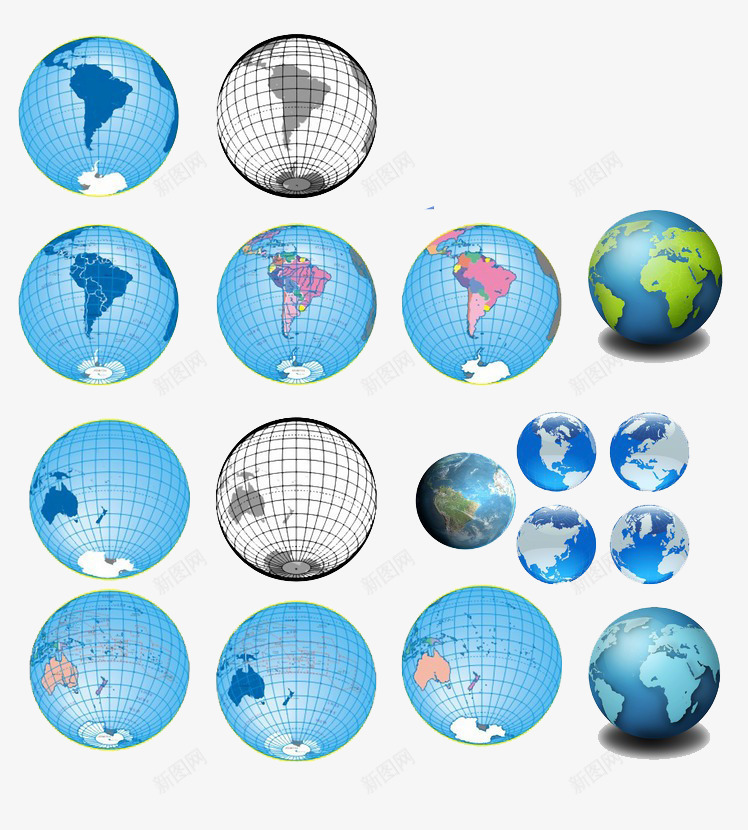 众多地球模型png免抠素材_88icon https://88icon.com 众多 地球 手绘 模型
