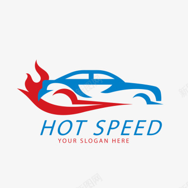 创意蓝色汽车logo图标图标