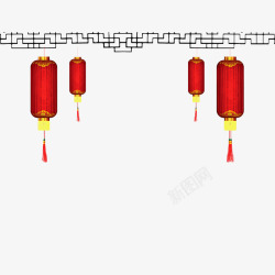 红灯笼框装饰图案红灯笼高清图片