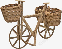 自制手工木制自行车素材