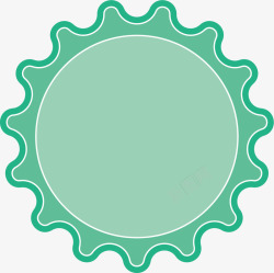 手绘绿色圆圈素材