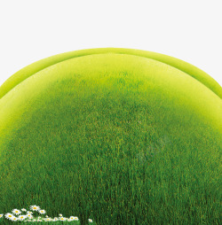 绿色简约草地圆圈边框纹理素材