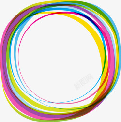 彩色圆环圆圈素材