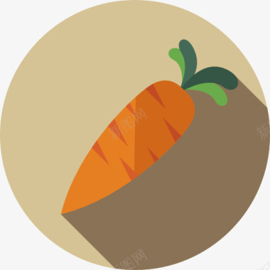 蔬菜底纹Carrot图标图标