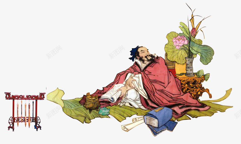 古风人物荷花图画psd免抠素材_88icon https://88icon.com 人物 古风 图画 荷花