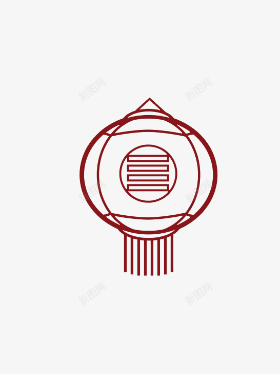 简笔画灯笼png免抠素材_88icon https://88icon.com 年节装饰 灯笼 简笔画 红色 过年