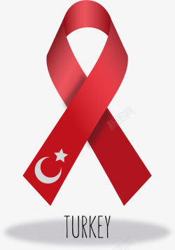 手绘土耳其国旗素材
