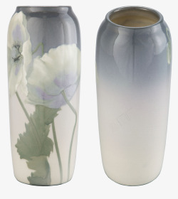 中国风荷花陶瓷花瓶抠图素材