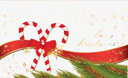 红色圣诞节丝绸棒棒糖背景素材