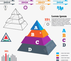 金字塔商务数据分布素材