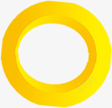 黄色立体空心圆圈海报素材
