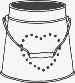 卡通简约简笔画黑白插画小清新素材